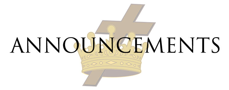 Announcements – January 2021
