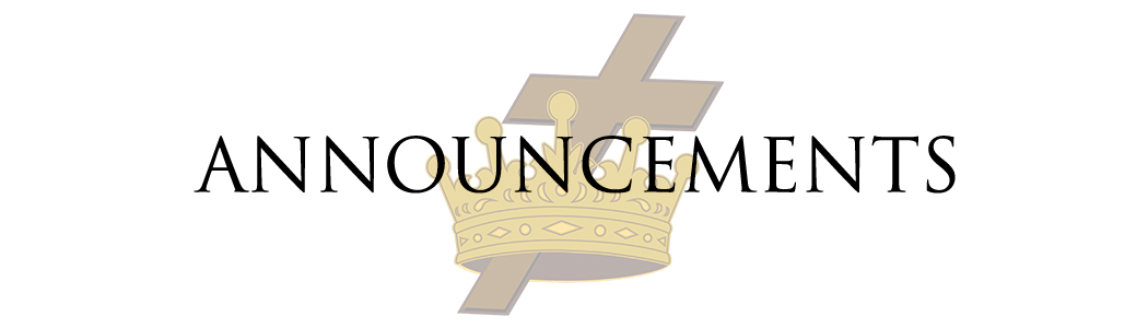 Announcements – January 2021